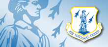 Graphic showing the Air National Guard emblem and the ANG Minuteman